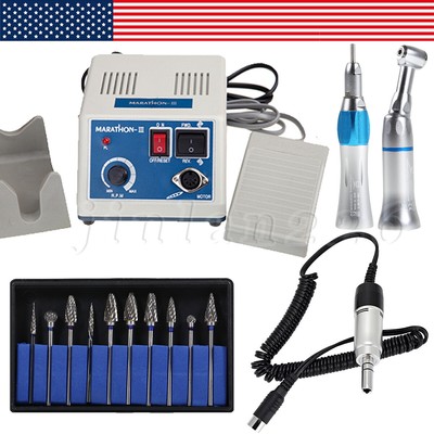 Dental Lab for Marathon III Micromotor Polishing N3 /35K rpm Handpiece /Burs