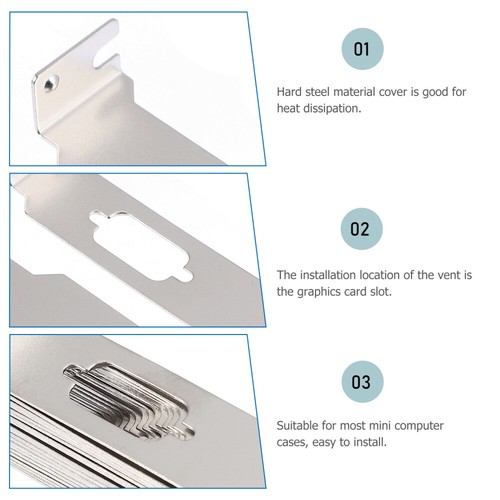 20 PCS Computer Case Blank Ventilation Deflector Vented Slot Cover - Afbeelding 11 van 12