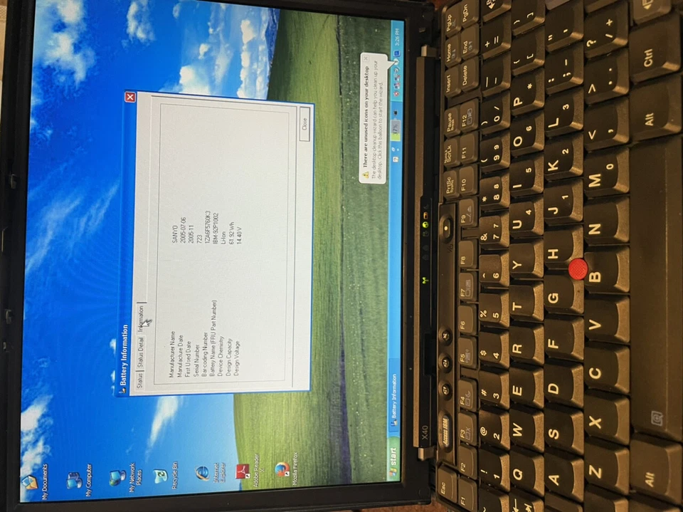 Batería de iones de litio IBM genuina OEM X40 X41 62,77 wH NUEVA CAPACIDAD 92P1002 92P1003 Foto 3 de 4