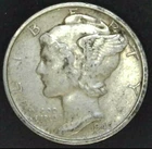 1945-S 10C Mercury Dime 90% Silver XF 22uct0511