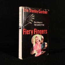 1957 The Case of the Fiery Fingers Erle Stanley Gardner Dustwrapper 1st Ed