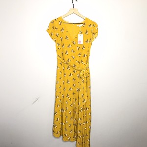 New Boden Women S Size 6 Amy Dijon Wild Posy Midi Dress Ebay