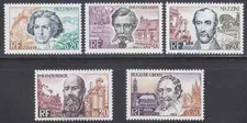France Stamp Sc 1059-63, Historical Figures, VF MNH (410A-SX)