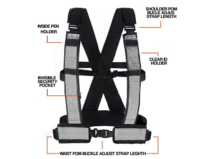 safety vest reflective straps,Chaleco Reflectivo de Seguridad, Correas Ajustable