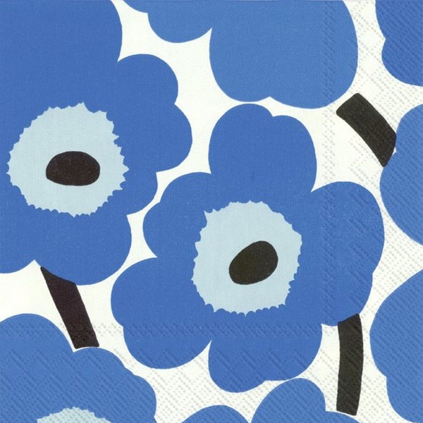 Marimekko Lunch Servietten Unikko Blue 33 X 33 Cm-image