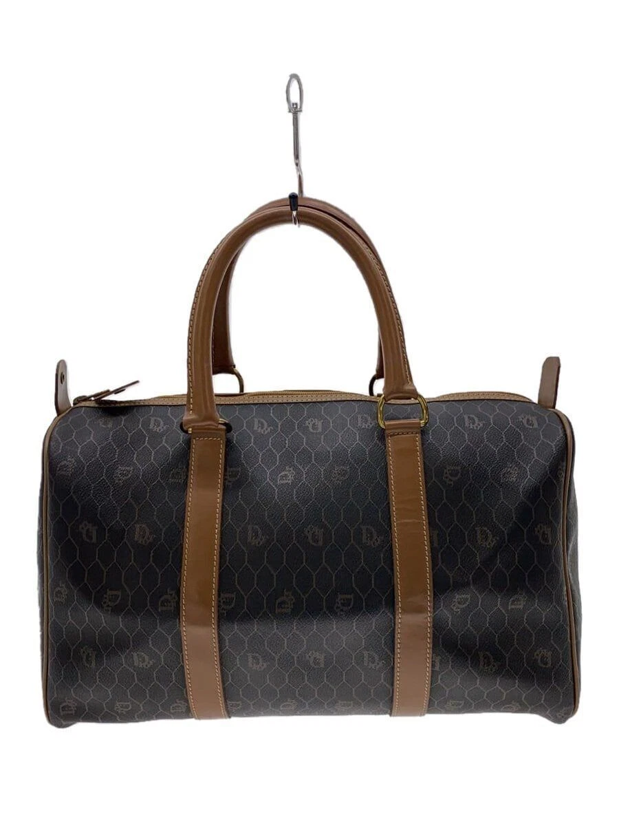Sac Christian Dior Boston cuir marron motif complet PZ 1002 trotteur occasion
