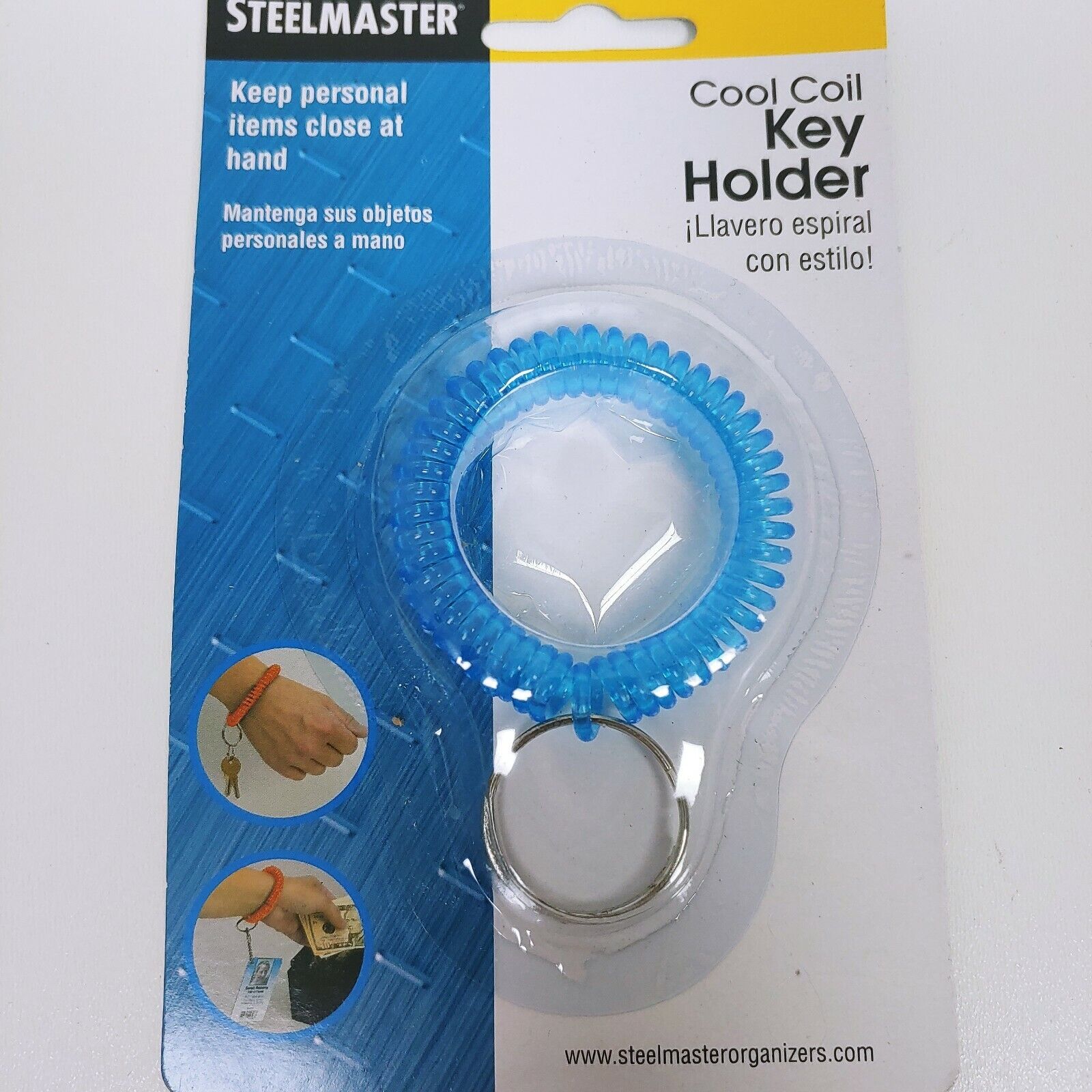 Steelmaster Key Holder Cool Coil Blue 2 Pk