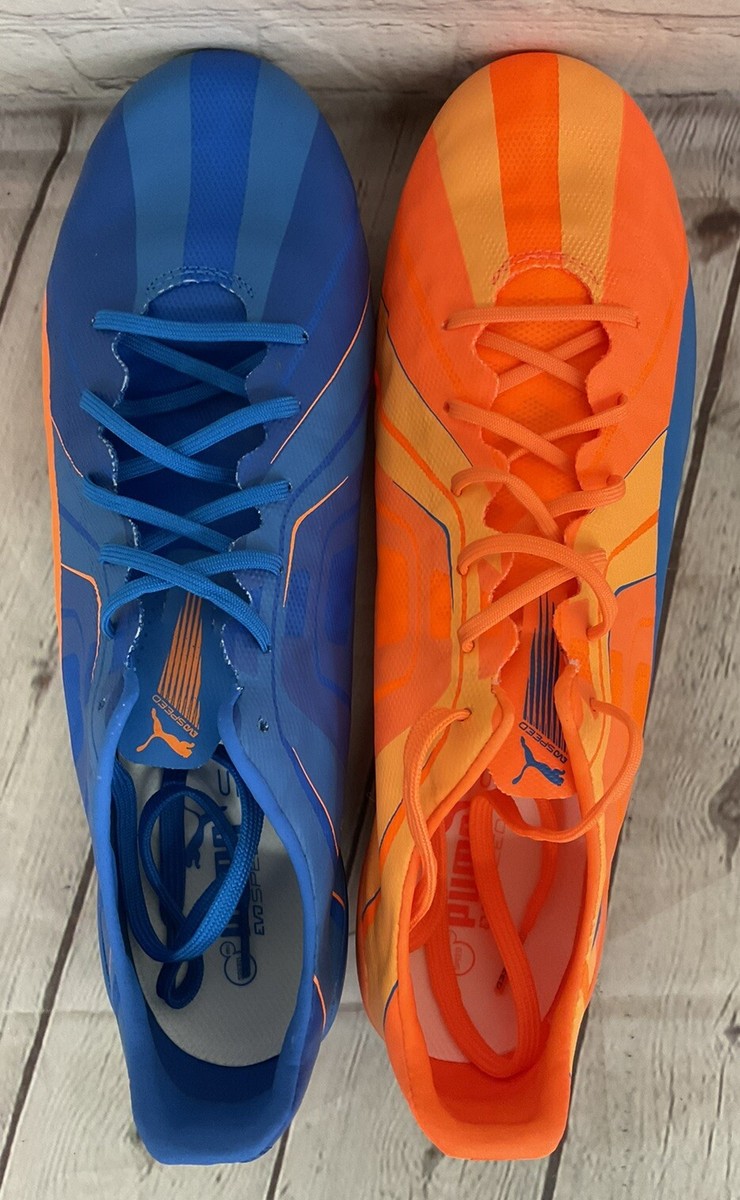 Puma evoSPEED SL H2H FG Men's Running Shoes Solar Blue Orange US