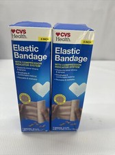 2- 6inch X1.8yds Elastic Bandage with Clips And Compression Indicator Box Damage