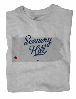 Scenery Hill Pennsylvania PA T-Shirt MAP