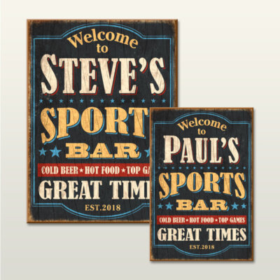 Personalisierte Sport Bar Mann Höhle Bier Geschenk Holz hängende Plakette Schild