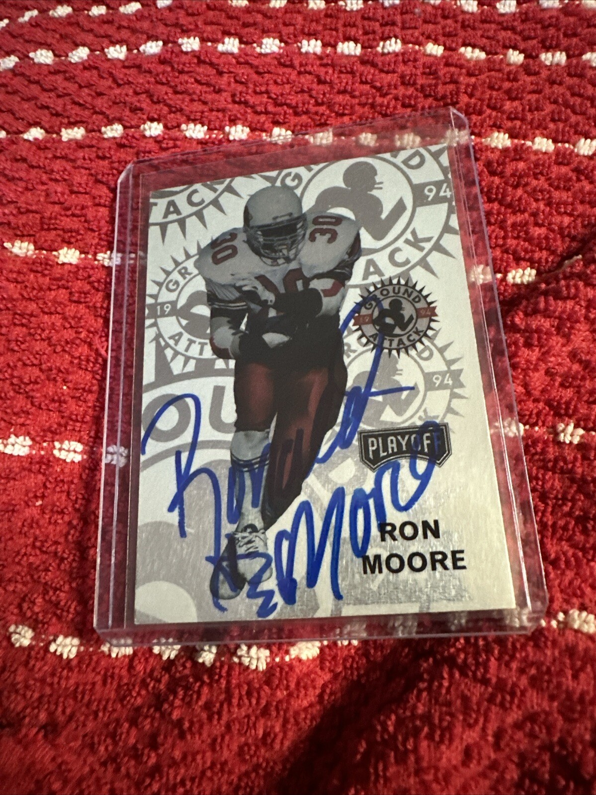 1994 Playoff Ground Attack Ron Moore Arizona Cardinals #254 Autograph