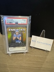 2024 Score Emerged Gold Zone 14/50 Drake Maye #EMDME Rookie RC PSA 9 MINT🔥🔥