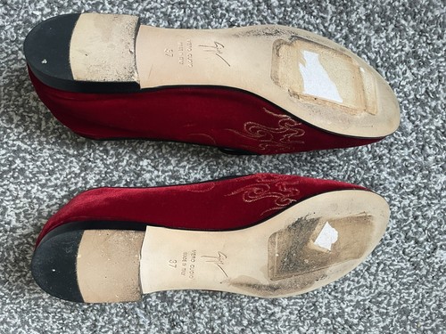 Mocasines para mujer Giuseppe Zanotti, color rojo, talla UE 37, usados, PVP 350£ - Imagen 5 de 6