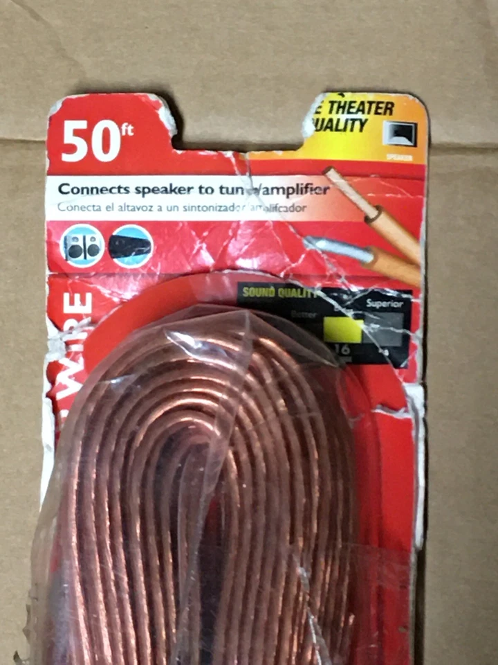 Altavoz Philips calibre 16 VERDADERO 50 ' pies cable coche hogar cielo alto pies Foto 3 de 4