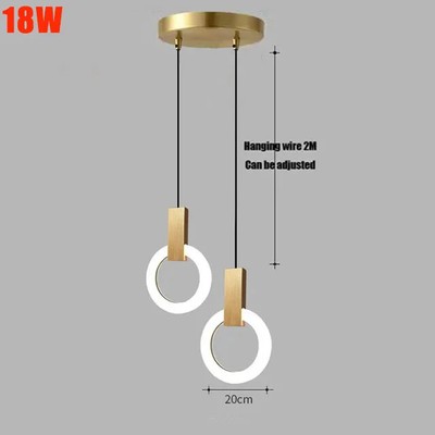 LED Pendant Light Living Room Stairs Ring Chandelier LED Ceiling Pendant Lamp
