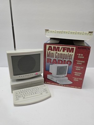 Vintage AM/FM Mini Computer Styled Radio With Box - Working Condition New In box
