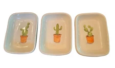 Rae Dunn Artisan Collection By Magenta Cactus Snack Trays Set Of 3