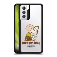 OFFICIAL PEANUTS SNOOPY HUG BLACK SHOCKPROOF FOR SAMSUNG PHONES