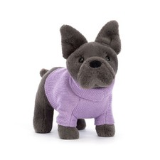 I am sweater French Bull Dog Purple Jellycat Genuine Retired Soft Toy - Official