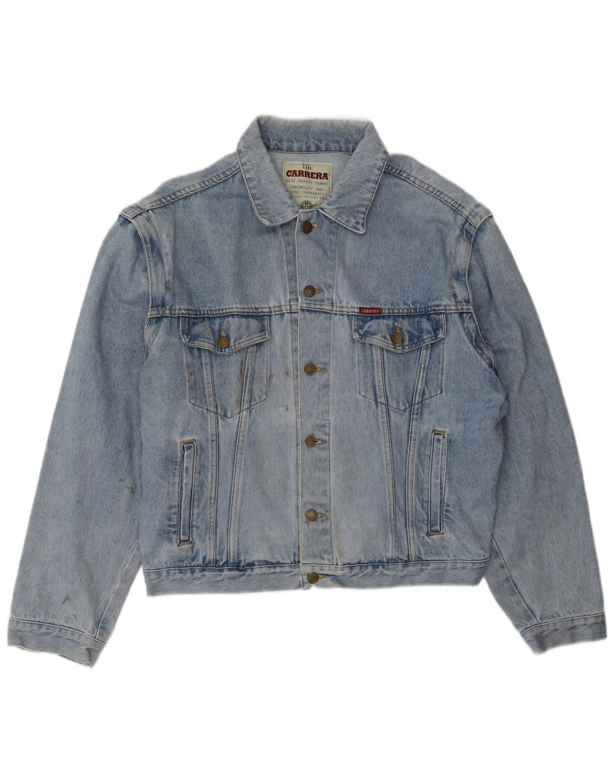 CARRERA Mens Denim Jacket UK 40 Large Blue DM11
