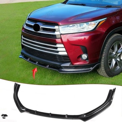 Fit For Toyota Highlander Front Bumper Splitter Lip Carbon Fiber Style 2017-2019