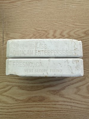 Vintage 1977 Duncan Sink HM-158 Bathroom Plaster Ceramic Slip Casting Mold USA
