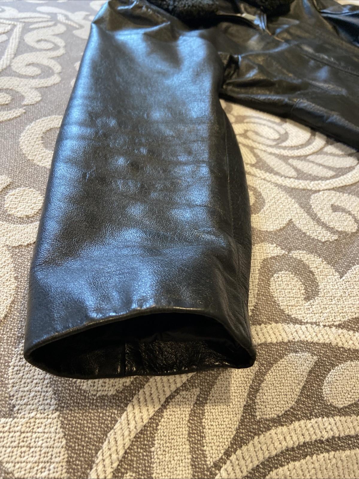 Climate Zone Black Leather Jacket Medium - image 6