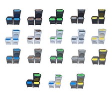 Stolmet Sorti Recycling Bins Set of 3x25L – Stackable Waste Boxes 75L