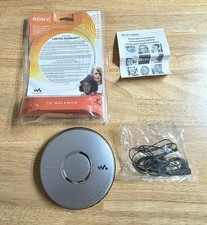 Sony CD Walkman D-EJ011 Silver CD Player G-Protection Mega Bass TESTED  WORKS 