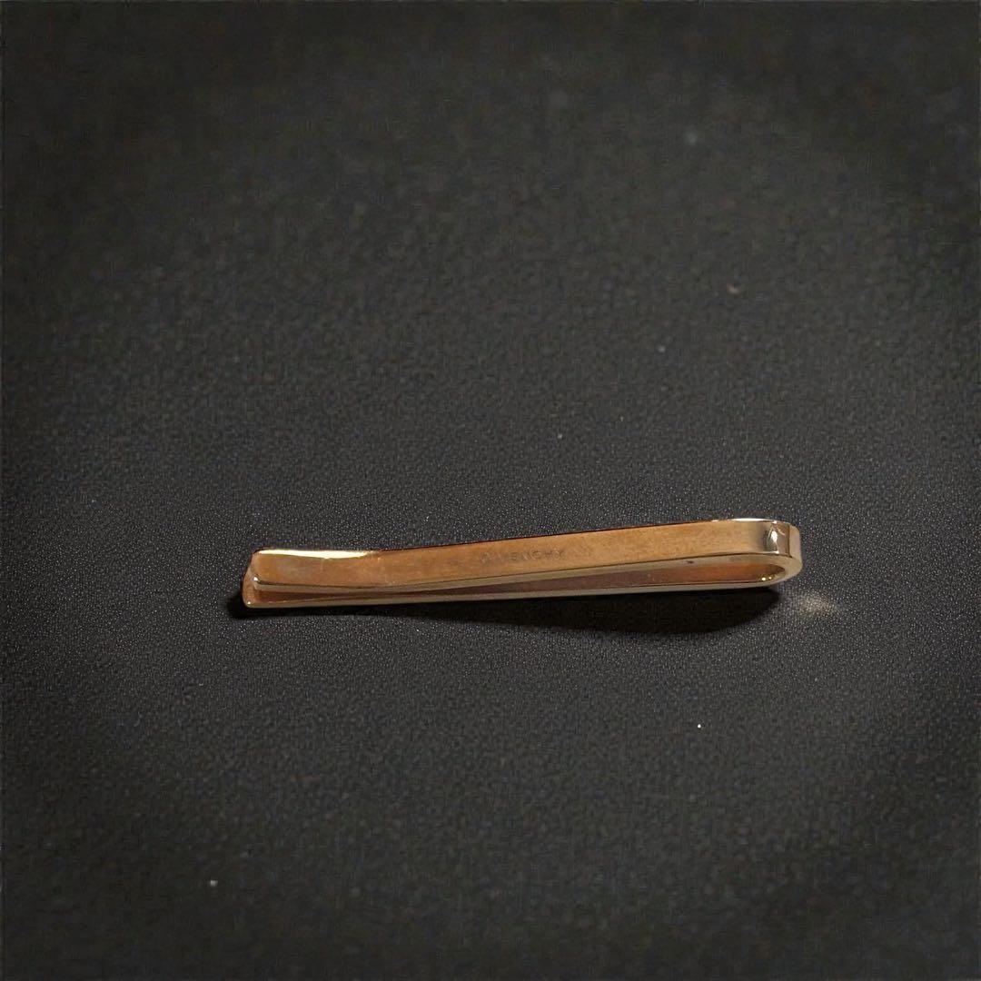 GIVENCHY Tie Clip Logo Gold Black thumbnail 4