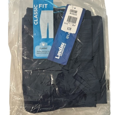 #ad Landau Scrub Pants Women XSM Navy Blue Pockets Drawstring Medical Uniform NWT $8.19