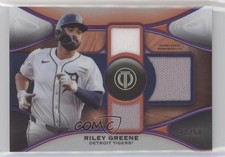 2025 Topps Tribute Triple Relics Purple 42/50 Riley Greene #TTR-RG 0zg4