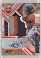 2018 Elite Extra Edition Future Threads Silhouette Red /49 Freudis Nova Auto hg6