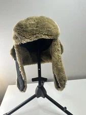 Weatherproof Hat Trapper Mens Large Black Faux Fur Lined Winter Ear Flap Warm