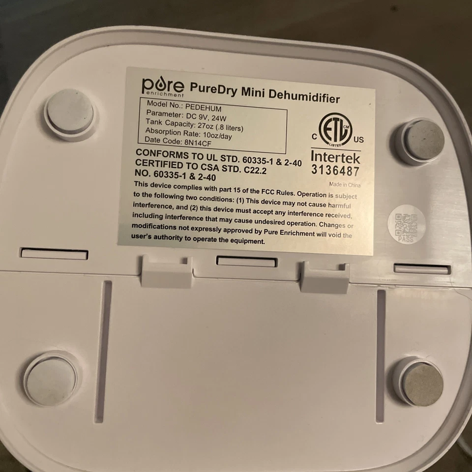 Small Room Compact Portable Mini 1 Pint Dehumidifier Removable Water Tank-No box - Image 3 of 4