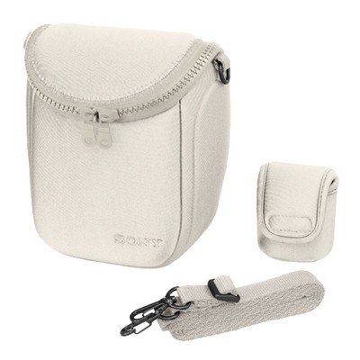 Sony single-lens camera case soft carrying case white LCS-BBF W