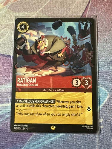 Ratigan - Nefarious Criminal 143/204 Archazia's Island Regular Mint .