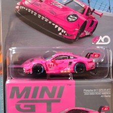 MINI GT Porsche 911 GT3 R 77 2024 IMSA Road America AO Racing 1:64