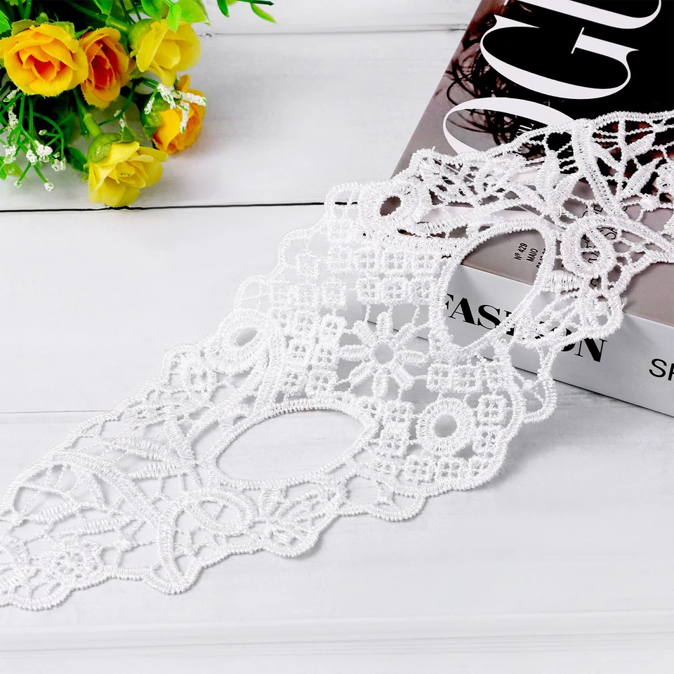 Women Halloween Lace Cut-Out Half-Face Mask for Masquerade Parties Role-Playing - Image 4 of 4