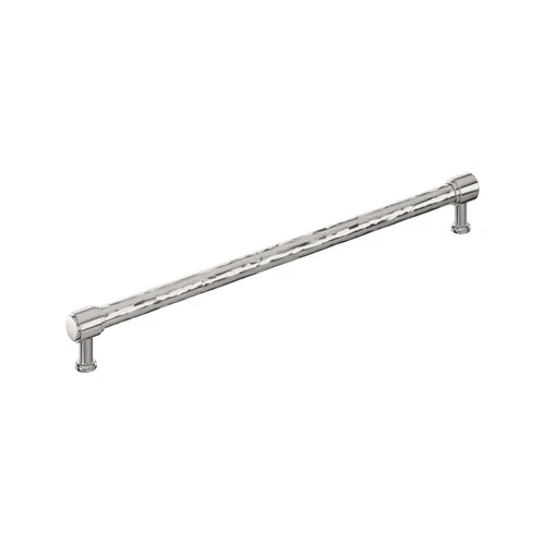 Signature Hardware Lazzara Hammered Appliance Pull, Polished Nickel, 18 Inch - Picture 1 of 6