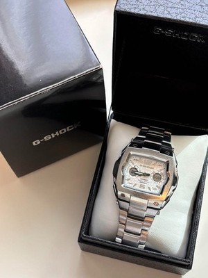 Casio G-Shock G-011 Silver White Dial Square Chronograph Vintage
