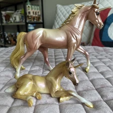 Breyer Horse - 712454 Ceres & Minerva - Unicorn bluegrass bandit mare & foal New