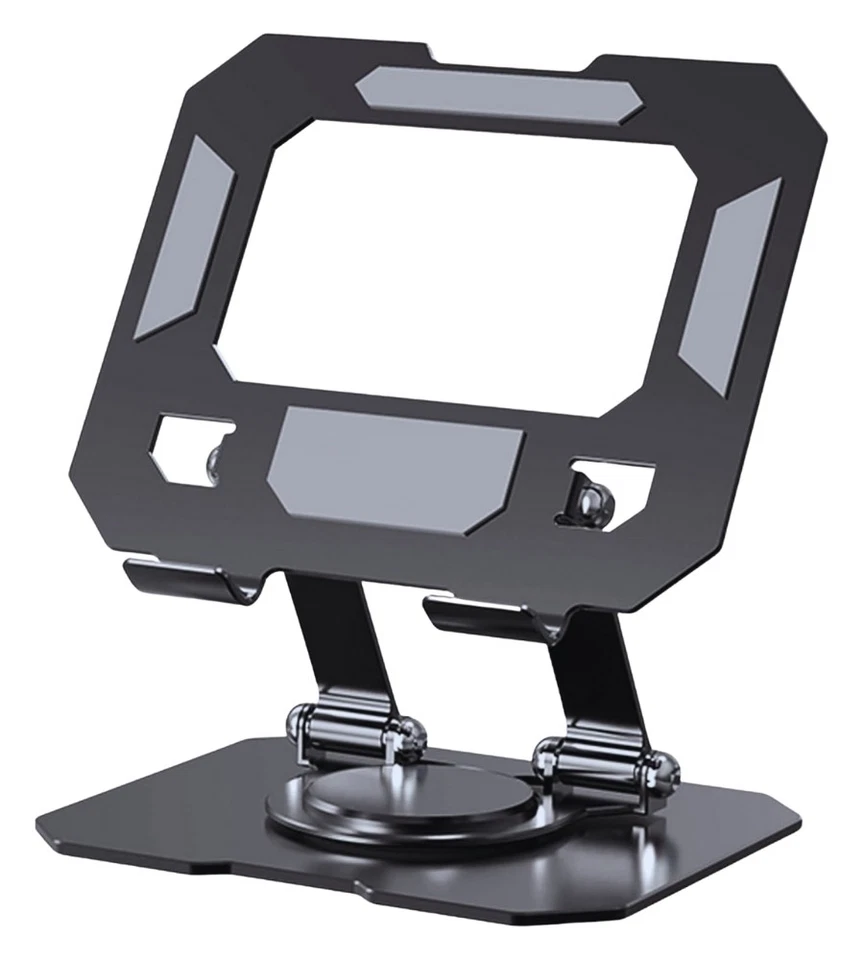 Supporto Tablet Con Base Girevole 360 Gradi Porta Tablet Regolabile Pieghevole - Immagine 2 di 4