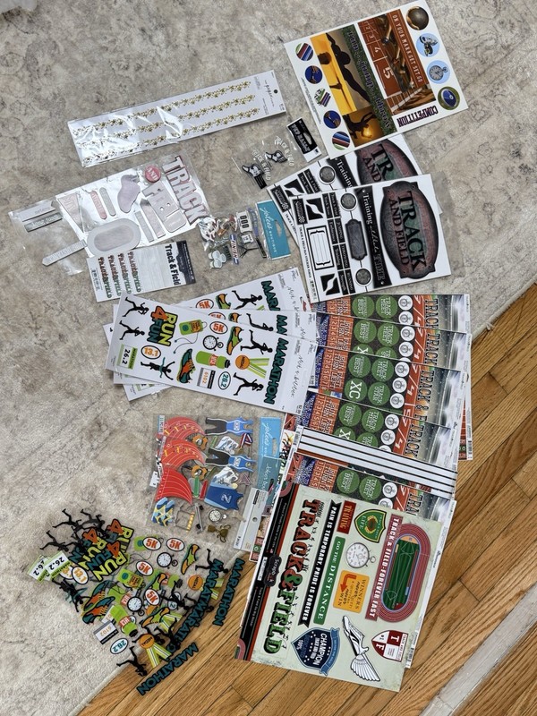25 Track & Field/Cross Country Scrapbooking Stickers