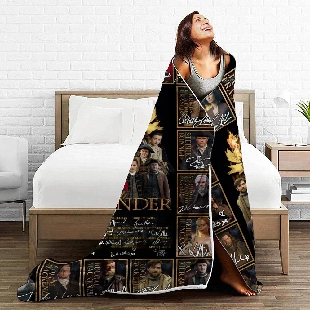 Outlander TV Series Blanket, Outlander Fleece, Sherpa Blanket Jamie Fraser
