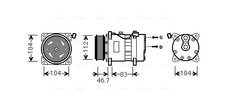 AVA QUALITY COOLING VNAK288 Kompressor, Klimaanlage für VW