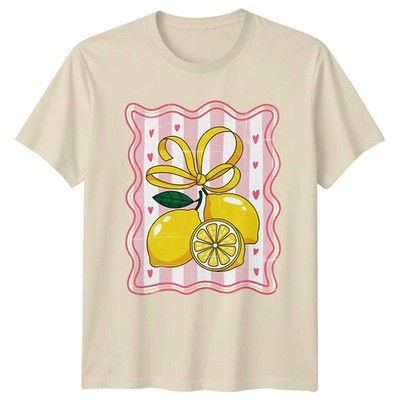 Süßes Zitronenfrucht Design mit Damen T-Shirt Zitrus Sommer Geburtstag