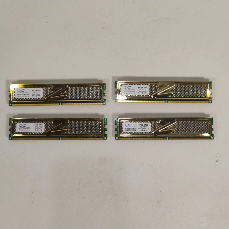 OCZ Gold Revision 4 1GB Memory RAM Dual CH PC2 6400 DDR2 Stick - Image 2 of 4