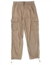 Pantalone cargo uomo Zara dritto grande W32 L28 cotone kaki DH27